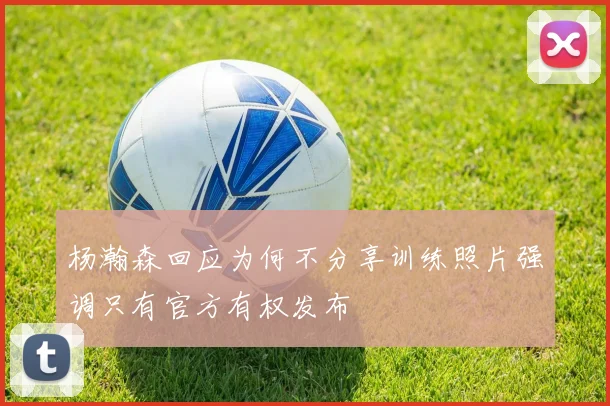 杨瀚森回应为何不分享训练照片强调只有官方有权发布
